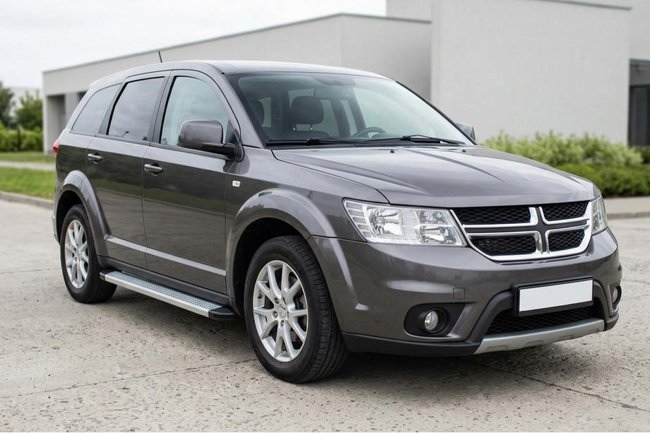 Dodge Journey 2008-2020 рр. Бокові пороги Maya V2 (2 шт., алюміній) Image