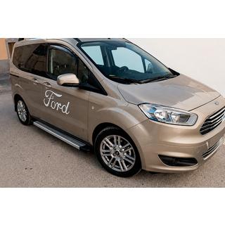Бокові пороги Maya V2 (2 шт., алюміній) Ford Courier 2014-2023 рр. фото 1
