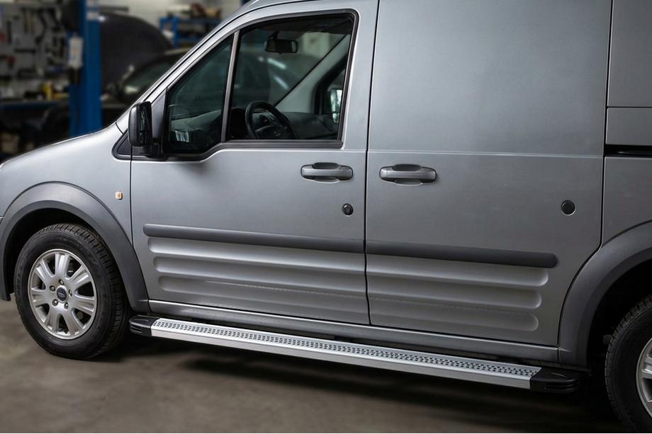 Ford Connect 2002-2006 рр. Бокові пороги Maya V2 (2 шт., алюміній) Image
