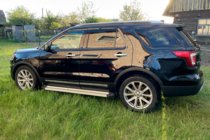 Ford Explorer 2011-2019 рр. Бокові пороги Maya V2 (2 шт., алюміній) фото 1