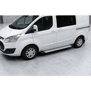 Бокові пороги Maya V2 (2 шт., алюміній) Ford Custom 2013-2022 рр. фото 1