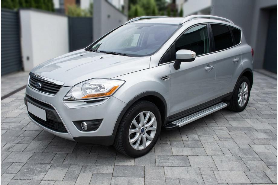 Ford Kuga 2008-2013 рр. Бокові пороги Maya V2 (2 шт., алюміній) Image