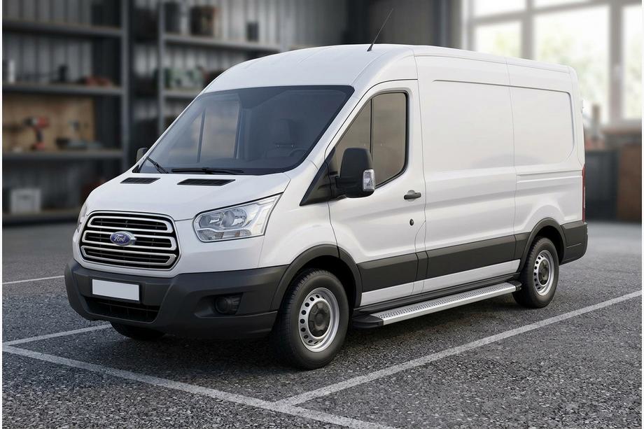 Ford Transit 2014- рр. Бокові пороги Maya V2 (2 шт., алюміній) Image