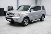Honda Pilot 2008-2015 рр. Бокові пороги Maya V2 (2 шт., алюміній) фото 1