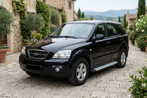 Kia Sorento I BL 2002-2009 рр. Бокові пороги Maya V2 (2 шт., алюміній) фото 1