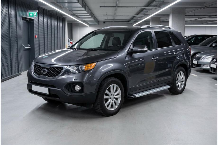 Kia Sorento II XM 2009-2014 рр. Бокові пороги Maya V2 (2 шт., алюміній) 2010-2013 Image