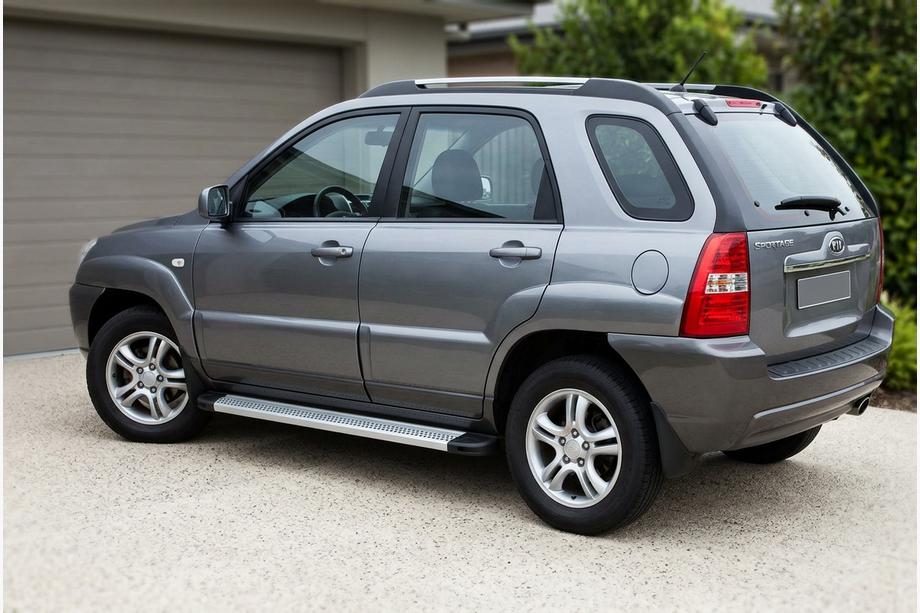 Kia Sportage 2004-2010 рр. Бокові пороги Maya V2 (2 шт., алюміній) Фото 1