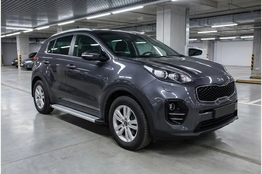 Kia Sportage 2015-2021 рр. Бокові пороги Maya V2 (2 шт., алюміній)