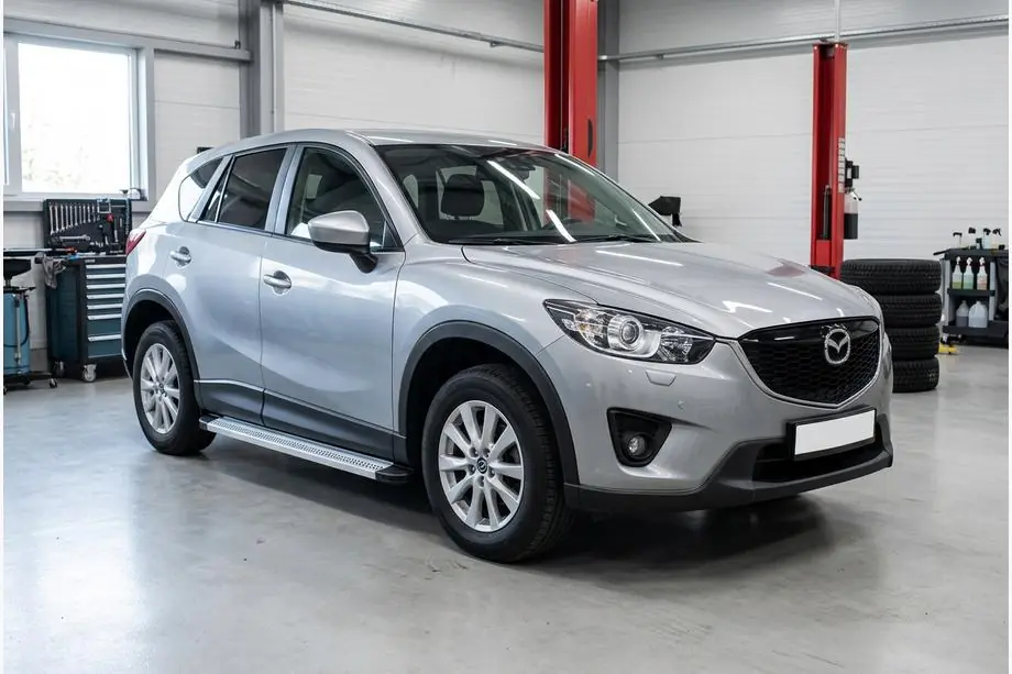Mazda CX-5 2012-2017 рр. Бокові пороги Maya V2 (2 шт., алюміній) Image