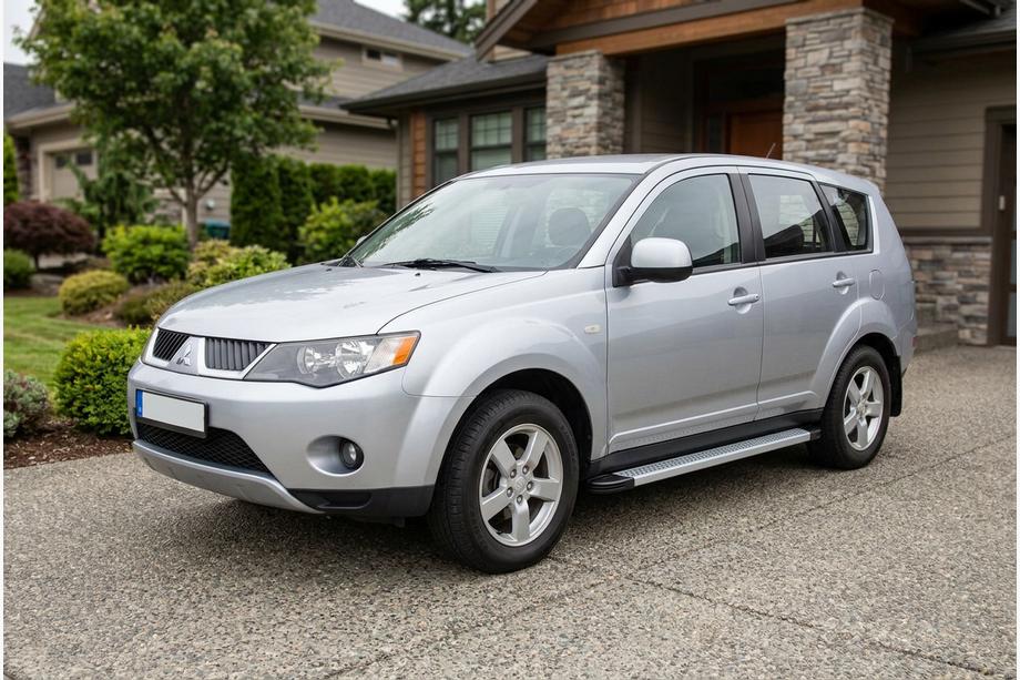 Mitsubishi Outlander 2006-2012 рр. Бокові пороги Maya V2 (2 шт., алюміній) Image
