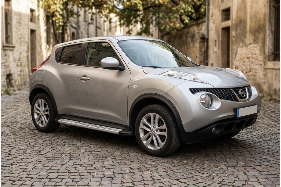 Nissan Juke 2010-2019 рр. Бокові пороги Maya V2 (2 шт., алюміній) Image