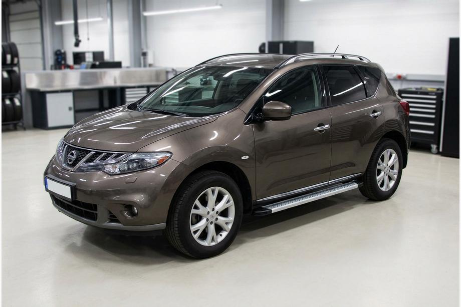 Nissan Murano 2008-2014 рр. Бокові пороги Maya V2 (2 шт., алюміній) Image