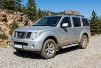 Nissan Pathfinder R51 2005-2014 рр. Бокові пороги Maya V2 (2 шт., алюміній) фото 1