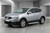 Nissan Qashqai 2010-2014 рр. Бокові пороги Maya V2 (2 шт., алюміній) фото 1
