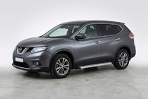 Nissan X-trail T32/Rogue 2014-2021 рр. Бокові пороги Maya V2 (2 шт., алюміній) фото 1