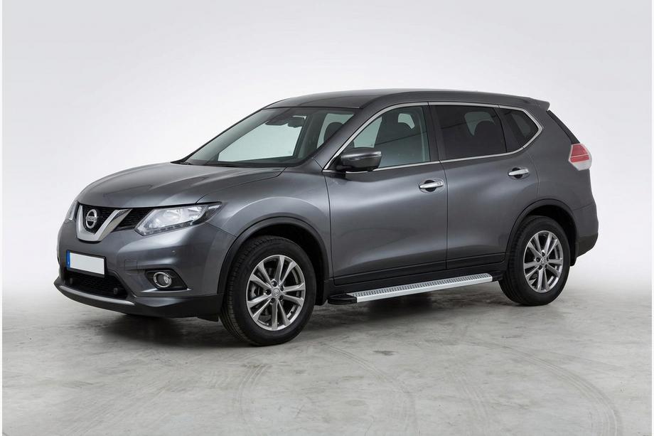 Nissan X-trail T32/Rogue 2014-2021 рр. Бокові пороги Maya V2 (2 шт., алюміній) Image