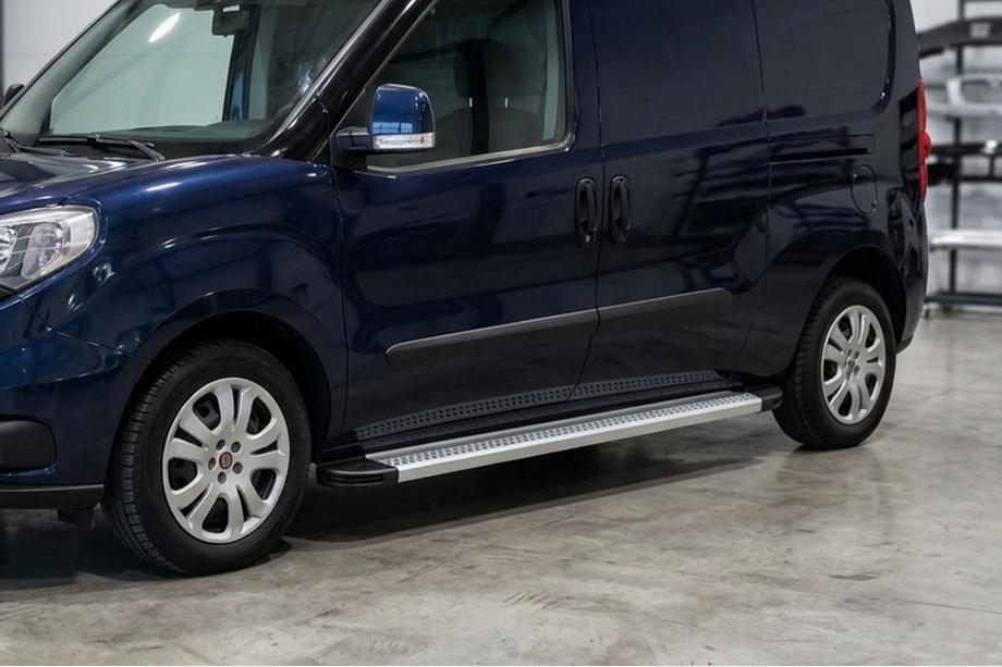 Opel Combo 2012-2018 рр. Бокові пороги Maya V2 (2 шт., алюміній) Image