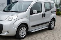Peugeot Bipper 2008-2017 рр. Бокові пороги Maya V2 (2 шт., алюміній) фото 1