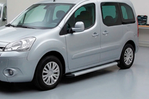 Peugeot Partner Tepee 2008-2018 рр. Бокові пороги Maya V2 (2 шт., алюміній) фото 1