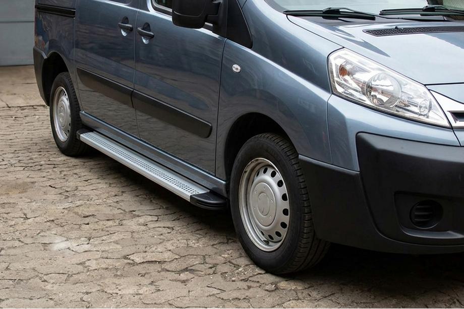 Peugeot Expert 2007-2016 рр. Бокові пороги Maya V2 (2 шт., алюміній) Image