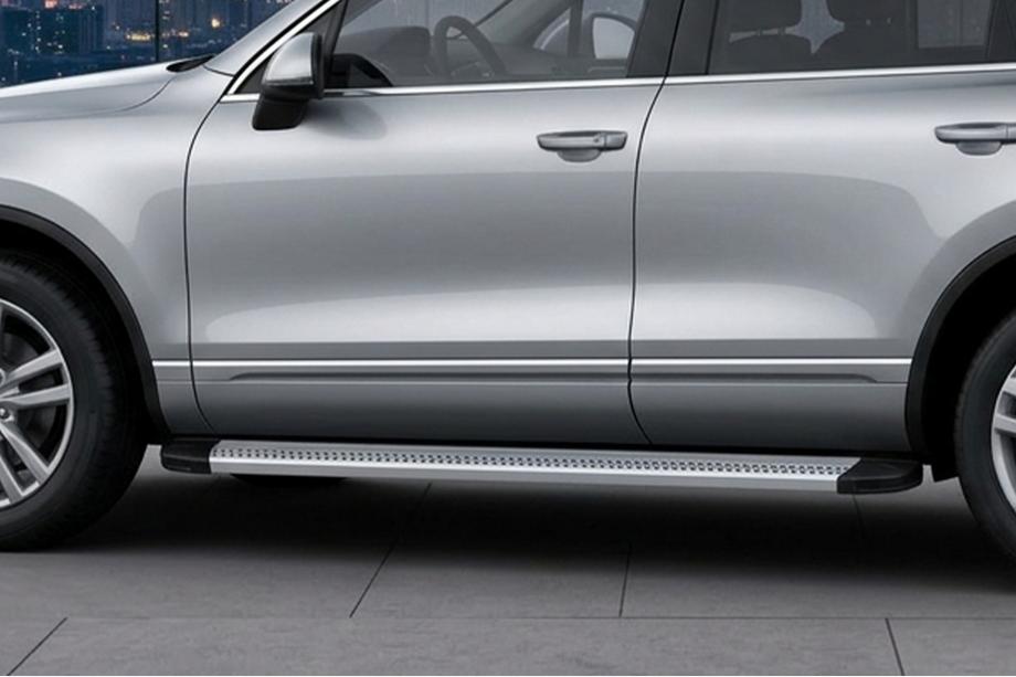Porsche Cayenne 2003-2010 рр. Бокові пороги Maya V2 (2 шт., алюміній) Image
