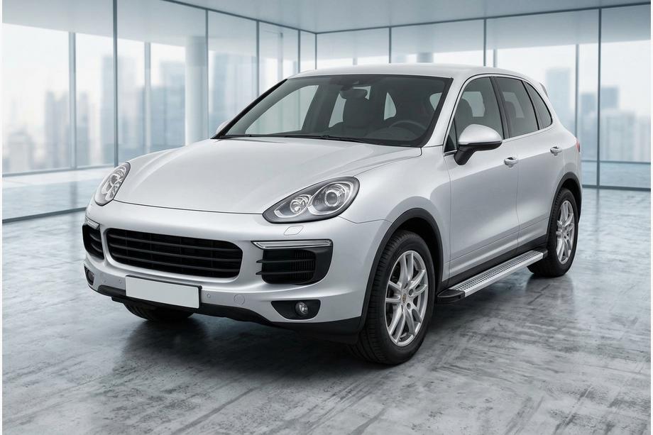Porsche Cayenne 2010-2017 рр. Бокові пороги Maya V2 (2 шт., алюміній) Image