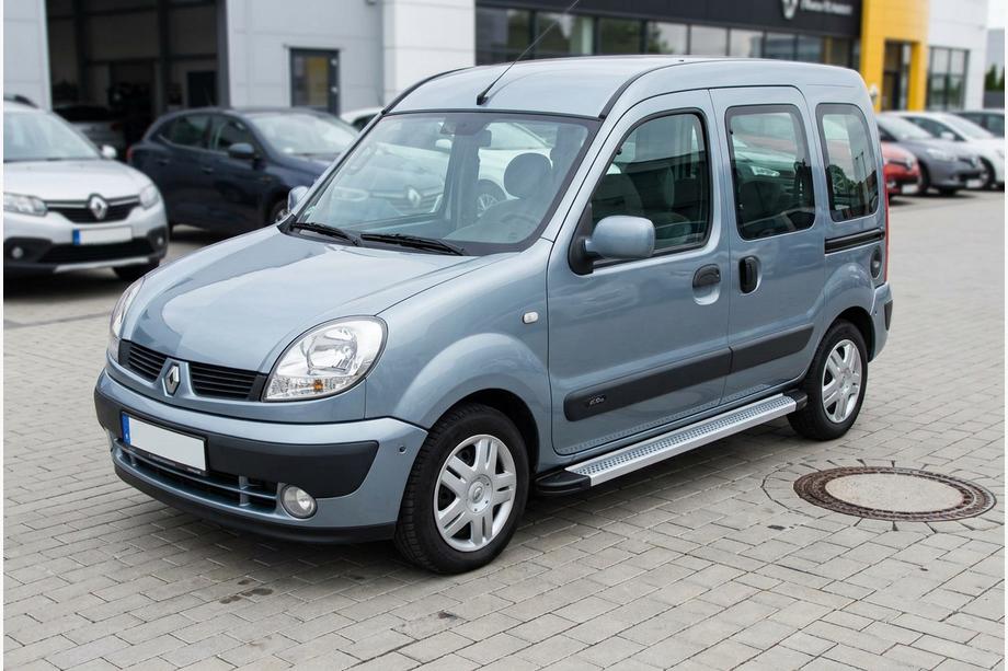 Renault Kangoo 1998-2008 рр. Бокові пороги Maya V2 (2 шт., алюміній) Image