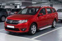 Renault Logan MCV 2013-2022 рр. Бокові пороги Maya V2 (2 шт., алюміній) фото 1
