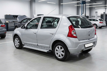 Renault Sandero 2007-2013 рр. Бокові пороги Maya V2 (2 шт., алюміній) фото 1