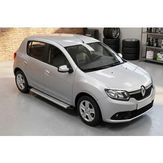 Бокові пороги Maya V2 (2 шт., алюміній) Renault Sandero 2013-2022 рр. фото 1