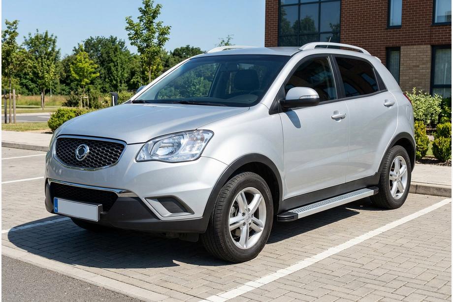 SsangYong Korando 2010-2019 рр. Бокові пороги Maya V2 (2 шт., алюміній) Image