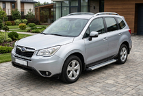Subaru Forester 2013-2018 рр. Бокові пороги Maya V2 (2 шт., алюміній) фото 1
