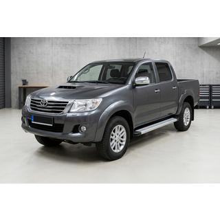 Бокові пороги Maya V2 (2 шт., алюміній) Toyota Hilux 2006-2015 рр. фото 1