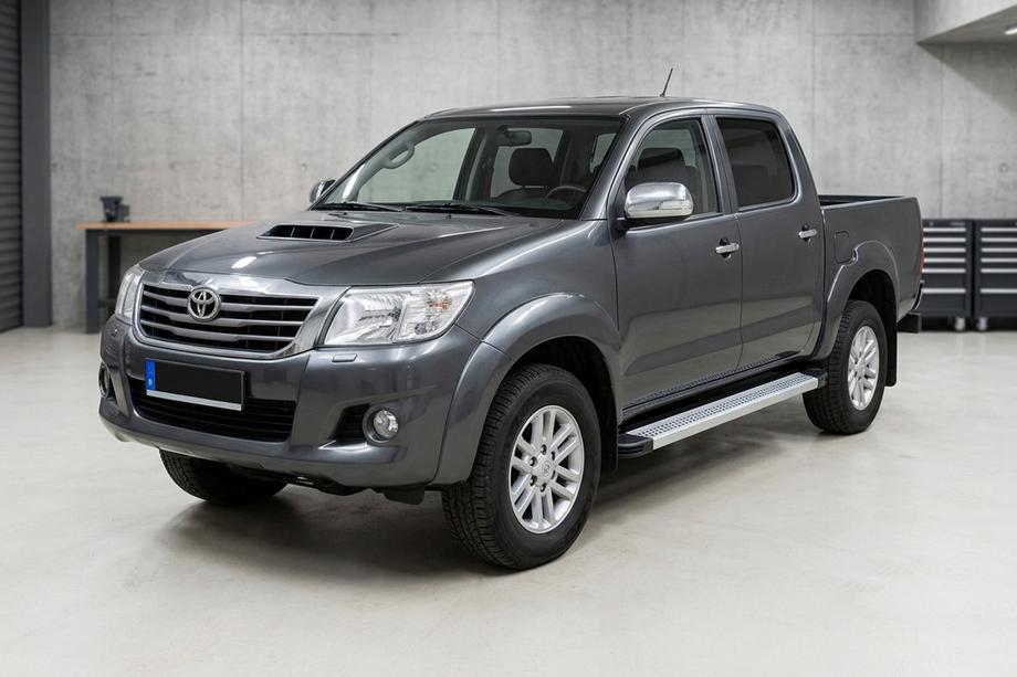 Toyota Hilux 2006-2015 рр. Бокові пороги Maya V2 (2 шт., алюміній) Фото 1