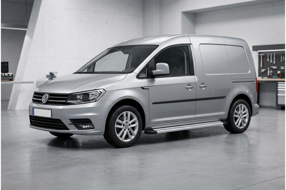 Volkswagen Caddy 2015-2020 рр. Бокові пороги Maya V2 (2 шт., алюміній Image