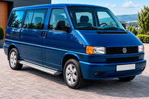 Volkswagen T4 Caravelle/Multivan 1990-2003 рр. Бокові пороги Maya V2 (2 шт., алюміній) фото 1
