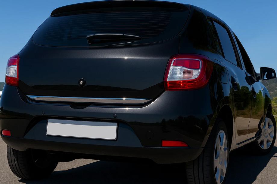 Renault Sandero 2013-2022 рр. Накладка на кромка багажника (нерж.) Фото 1