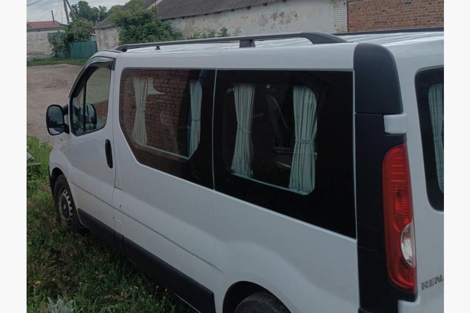 Renault Trafic 2001-2015 рр. Рейлінги чорні Довга, чавунні ніжки Фото 11