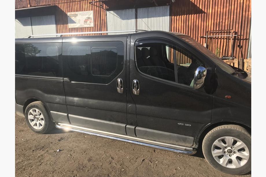 Renault Trafic 2001-2015 рр. Бокові пороги Premium (2 шт., нерж.) 60 мм, коротка база Фото 5