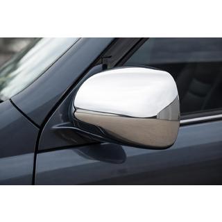Накладки на дзеркала (2 шт., нерж) Toyota Land Cruiser Prado 120 2002-2009 рр. фото 1