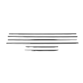 Окантовка вікон (6 шт, нерж) Toyota Land Cruiser Prado 150 2009-2023 рр. фото 3