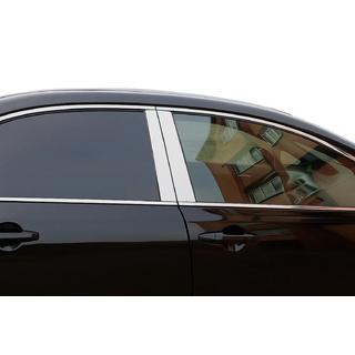 Молдинг дверних стійок (6 шт, нерж.) Honda Civic Sedan VIII 2006-2011 рр. фото 2