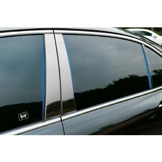 Молдинг дверних стійок (6 шт, нерж.) Honda Civic Sedan VIII 2006-2011 рр. фото 1