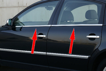 Volkswagen Passat B5 1997-2005 рр. Зовнішня окантовка вікон (4 шт, нерж) OmsaLine - Італійська нержавійка фото 1