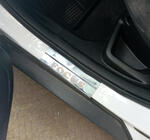 Ford Focus III 2011-2017 рр. Накладки на пороги Carmos V1 (4 шт., нерж.) фото 3