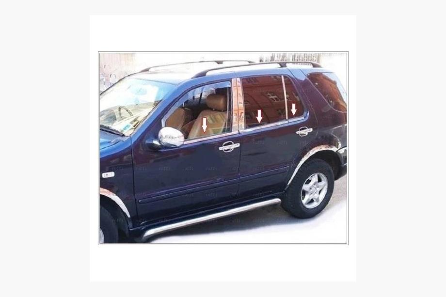 Mercedes ML W163 1997-2005 рр. Зовнішня окантовка вікон (6 шт, нерж) Carmos - Турецька сталь Фото 5