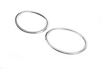 Nissan Juke 2010-2019 рр. Накладки на передні ліхтарі (2 шт., нерж) 2010-2014, OmsaLine - Італійська нержавійка фото 6