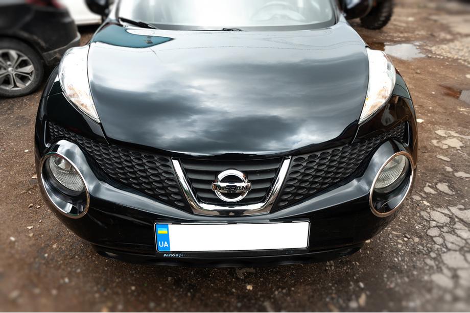 Nissan Juke 2010-2019 рр. Накладки на передні ліхтарі (2 шт., нерж) 2014↗, OmsaLine - Італійська нержавійка Фото 3