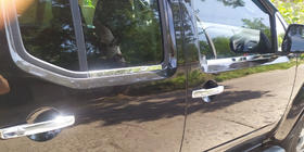 Nissan Navara 2006-2015 рр. Зовнішня окантовка вікон (4 шт., нерж.) фото 5