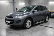 Mazda CX-9 2007-2016 рр. Бокові пороги Maydos V2 (2 шт., нерж) фото 1